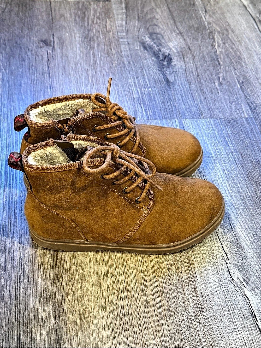 Cat and Jack Brown Faux-Fur Lined Ankle Boots